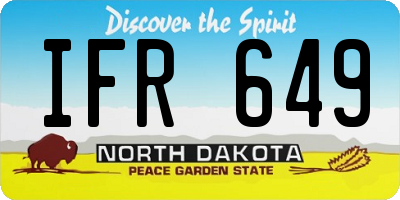 ND license plate IFR649