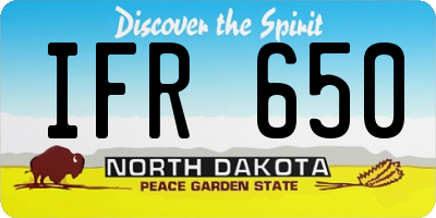 ND license plate IFR650