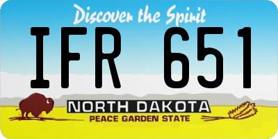 ND license plate IFR651