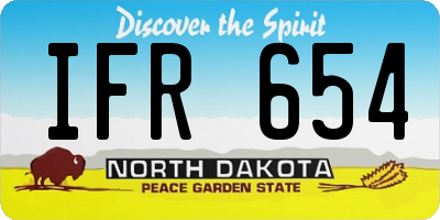 ND license plate IFR654