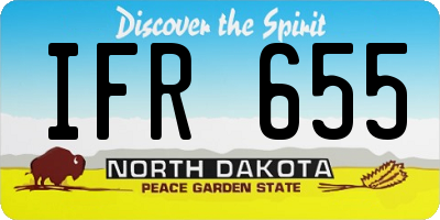 ND license plate IFR655