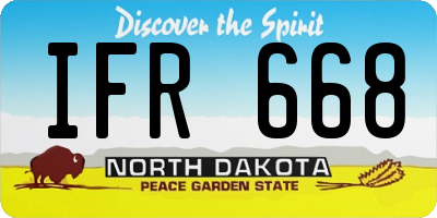 ND license plate IFR668