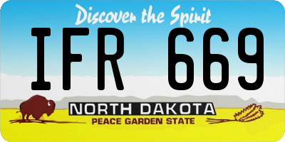 ND license plate IFR669