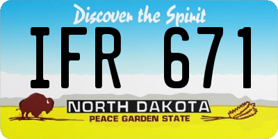 ND license plate IFR671