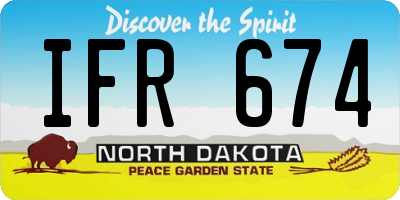 ND license plate IFR674