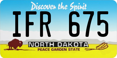 ND license plate IFR675