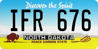 ND license plate IFR676