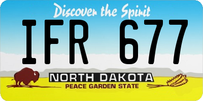 ND license plate IFR677