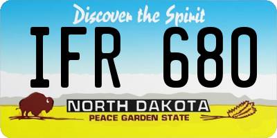 ND license plate IFR680