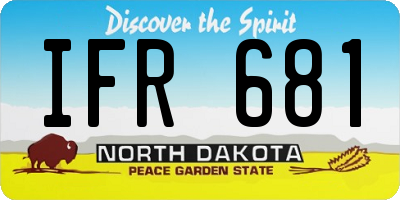 ND license plate IFR681