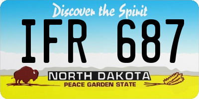 ND license plate IFR687