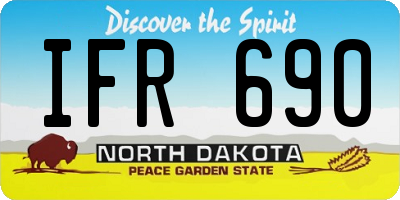 ND license plate IFR690