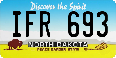 ND license plate IFR693