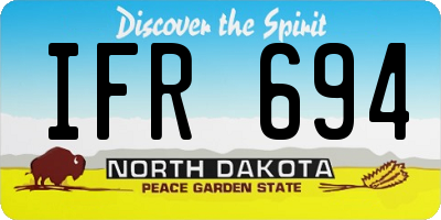 ND license plate IFR694