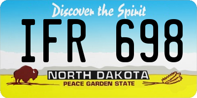 ND license plate IFR698