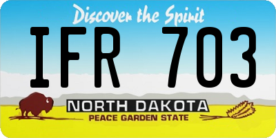 ND license plate IFR703