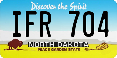 ND license plate IFR704