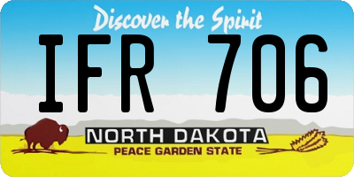 ND license plate IFR706