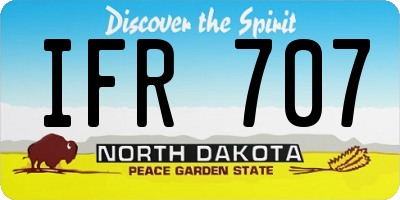ND license plate IFR707