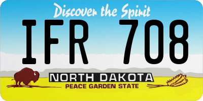 ND license plate IFR708