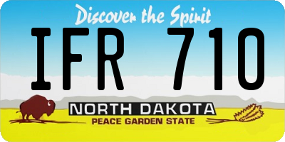 ND license plate IFR710