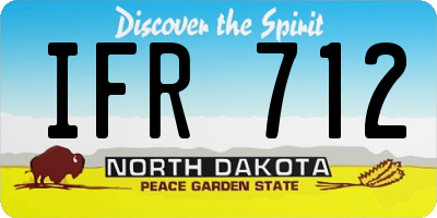 ND license plate IFR712