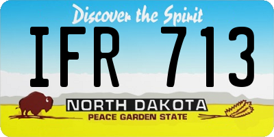 ND license plate IFR713