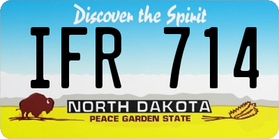 ND license plate IFR714