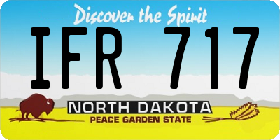 ND license plate IFR717