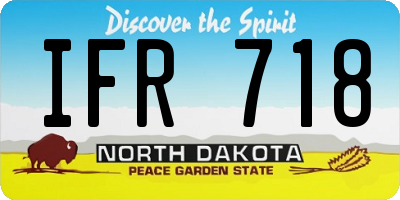 ND license plate IFR718