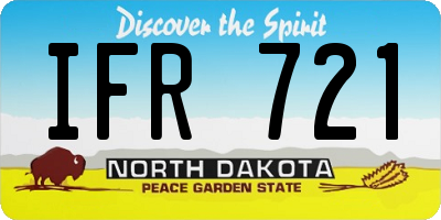 ND license plate IFR721