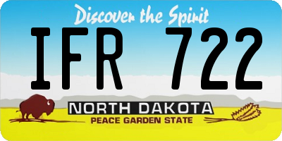 ND license plate IFR722