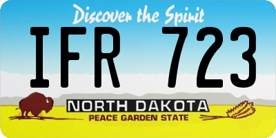 ND license plate IFR723