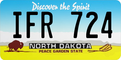 ND license plate IFR724