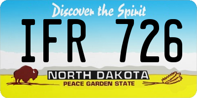 ND license plate IFR726