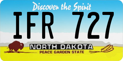 ND license plate IFR727