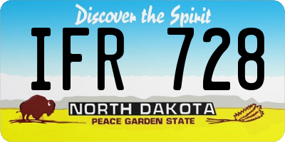 ND license plate IFR728