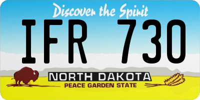 ND license plate IFR730