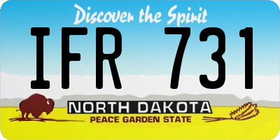 ND license plate IFR731