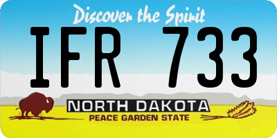 ND license plate IFR733