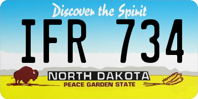 ND license plate IFR734