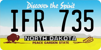 ND license plate IFR735