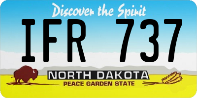 ND license plate IFR737