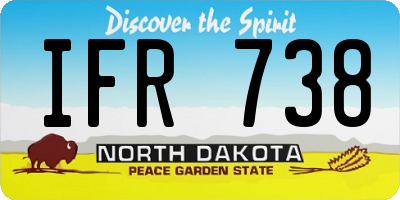 ND license plate IFR738
