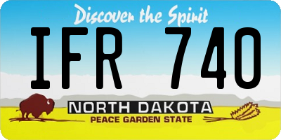 ND license plate IFR740