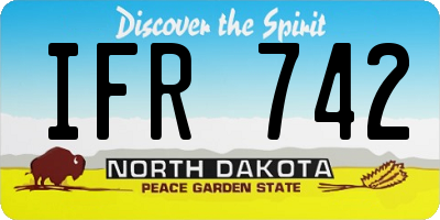 ND license plate IFR742