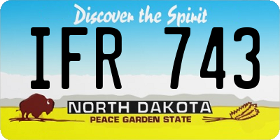 ND license plate IFR743