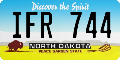 ND license plate IFR744