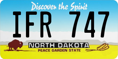 ND license plate IFR747