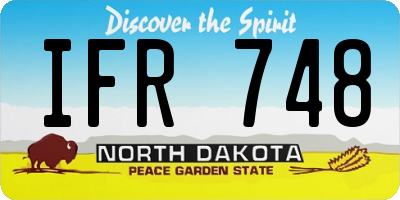 ND license plate IFR748